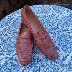New Size 9 J Crew Academy Penny Loafer Shoes Croc